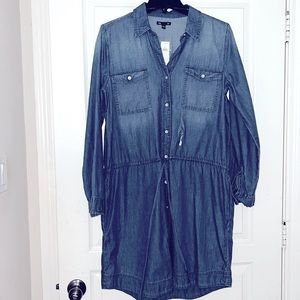 NWT Denim Shirtdress by Gap Size Large (video)